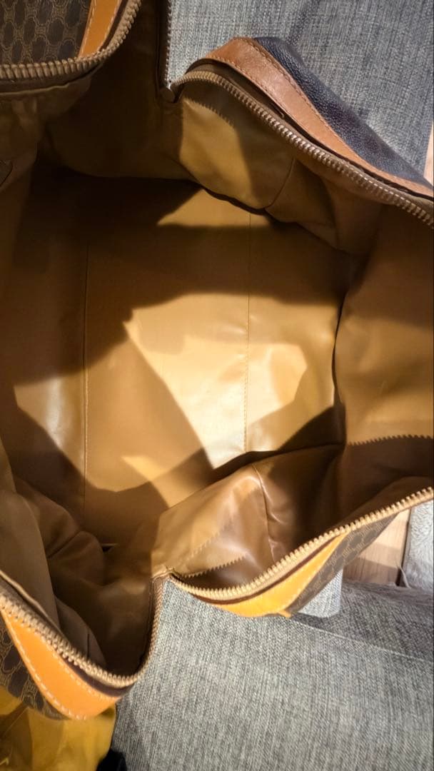 CELINE オールド セリーヌ マカダム ボストンバッグ ヴィンテージ
