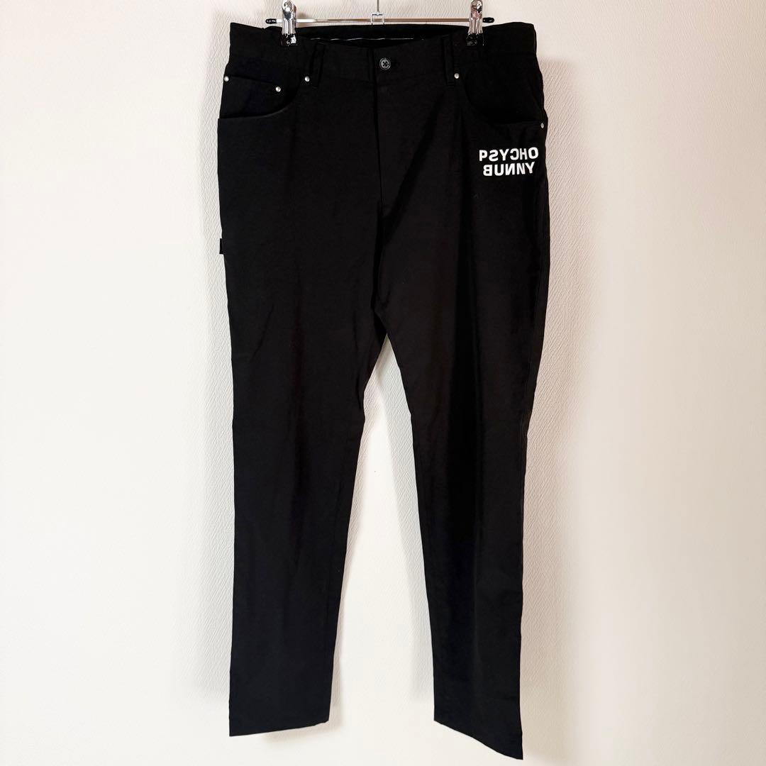 【超美品✨】Psycho Bunny サイコバニー　黒パンツ ゴルフウェア　Ｌ