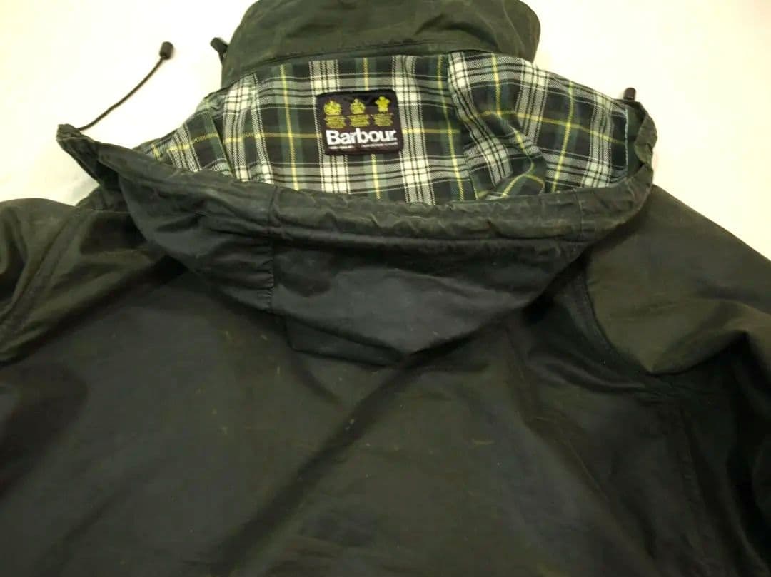 Barbour Border バブアー ボーダー リメイク フード付き 34