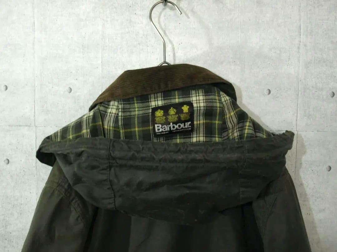 Barbour Border バブアー ボーダー リメイク フード付き 34