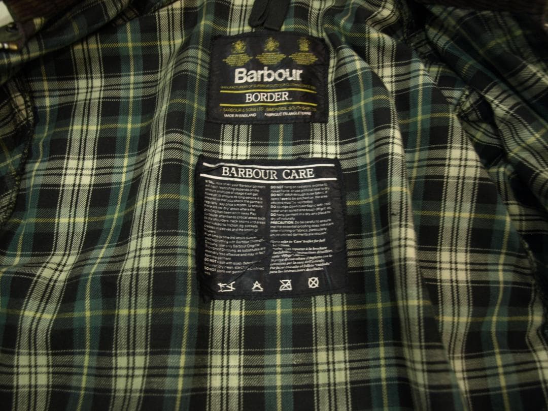 Barbour Border バブアー ボーダー リメイク フード付き 34