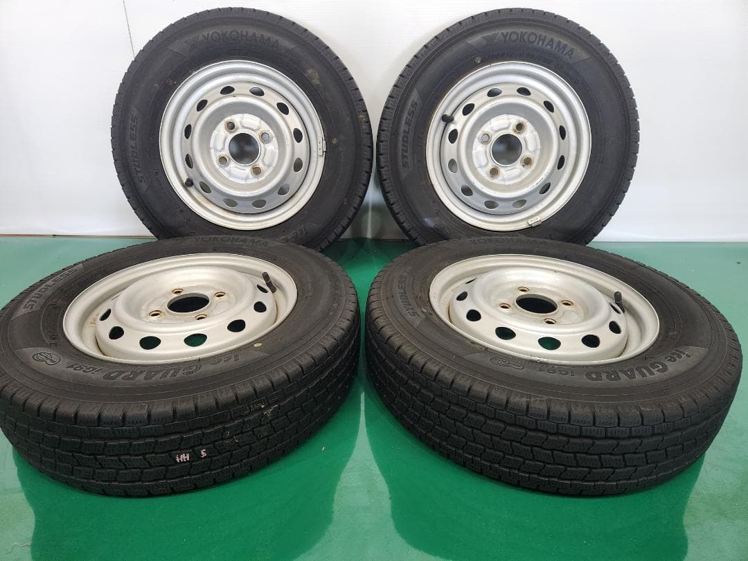 送料込☆2023 ヨコハマ タイヤホイールセット145/80R12☆4本