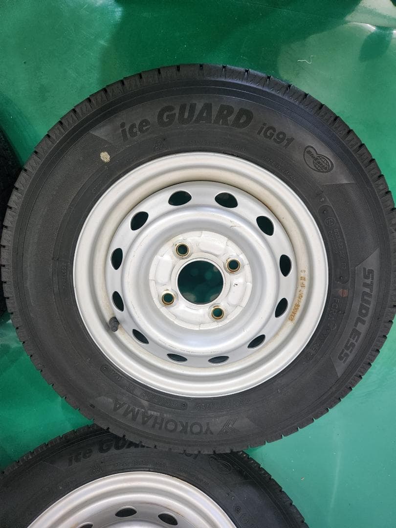 送料込☆2023 ヨコハマ タイヤホイールセット145/80R12☆4本