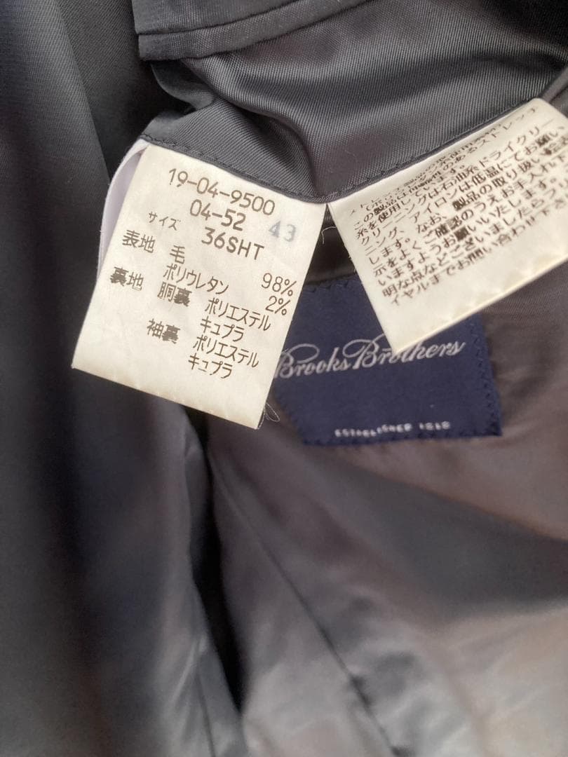 BROOKS BROTHERS ダークグレー スーツ