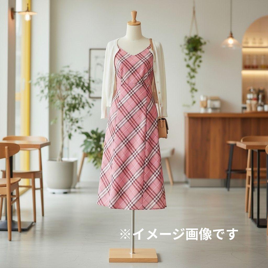 【美品】 バーバリーブルーレーベル　ピンク ノバチェックワンピース　38