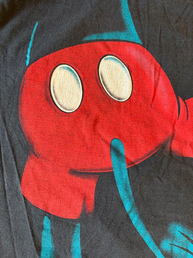 か*ー様 【90s USA製】ディズニー ミッキーマウス Tシャツ XL ブラッ