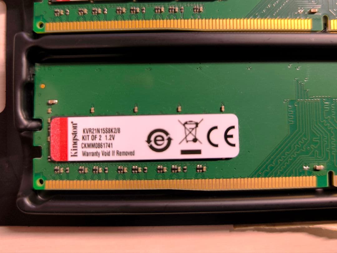 PCメモリ　4GB×4枚=16GB DDR4 2133MHz Kingstone
