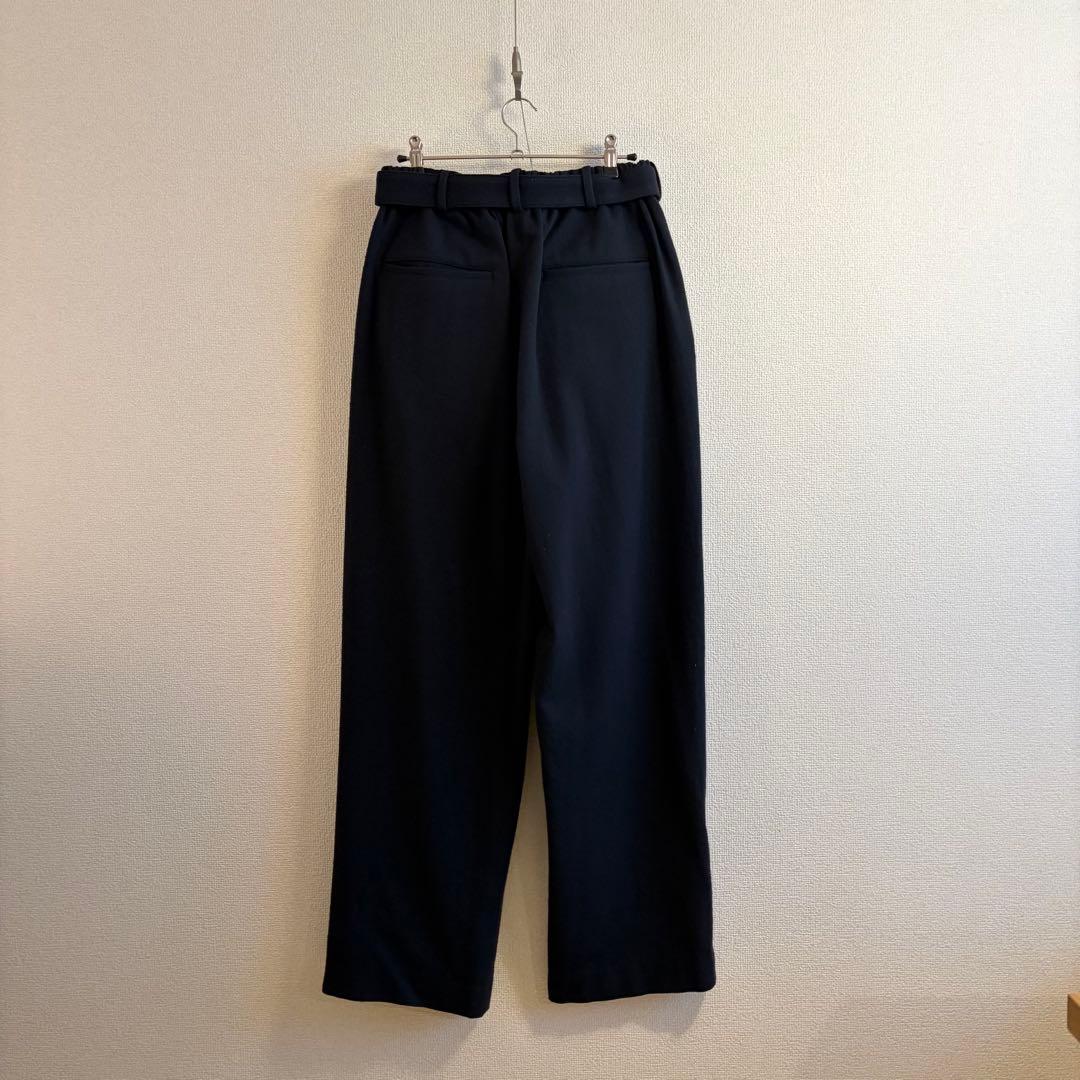 WOOL SILK NEP BELTED PANTS コルニエ　Lサイズ