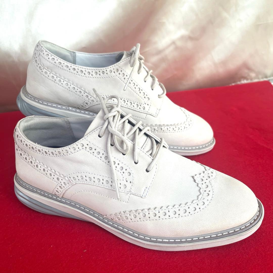 machino ！COLE HAAN/ホワイト レザー ブローグシューズ