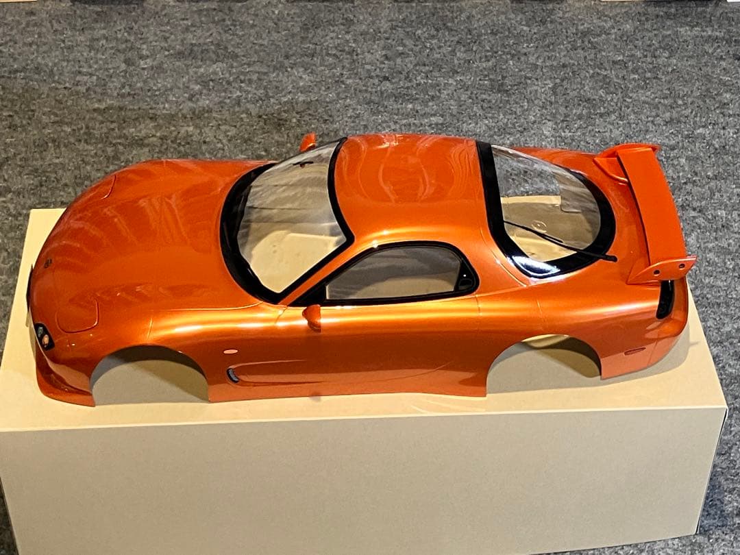 タミヤ ラジコン マツダRX-7 塗装済 スペアボディ メタリックオレンジ
