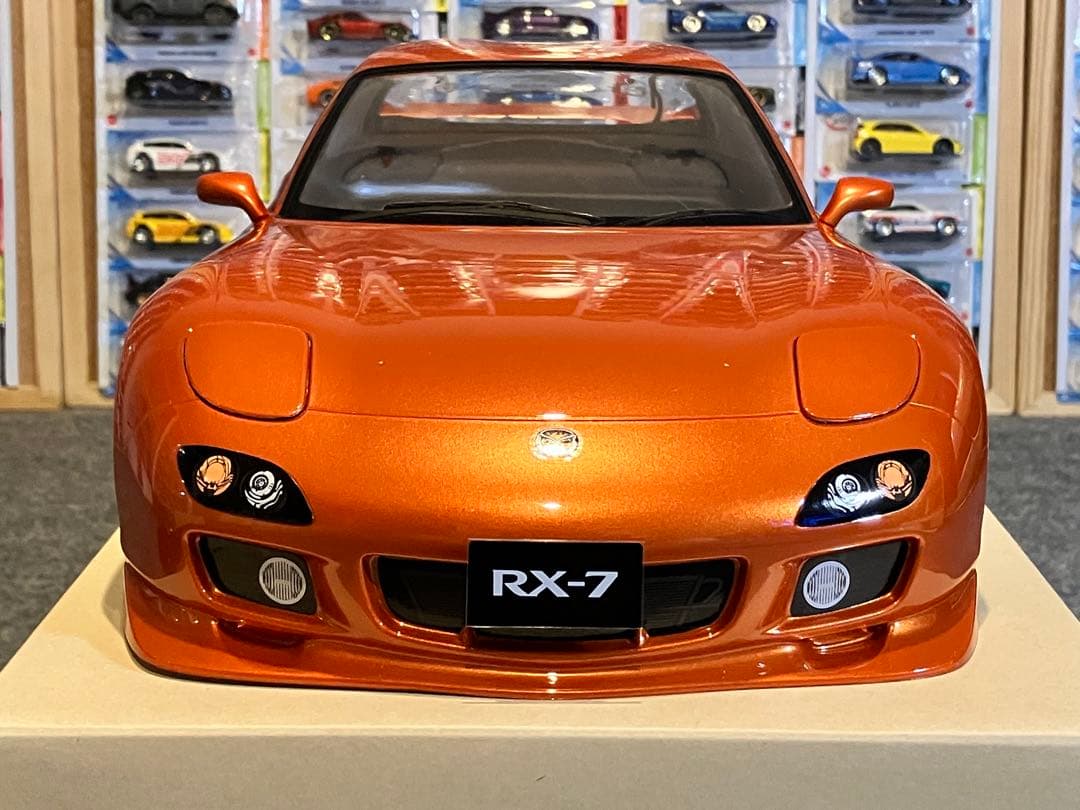タミヤ ラジコン マツダRX-7 塗装済 スペアボディ メタリックオレンジ