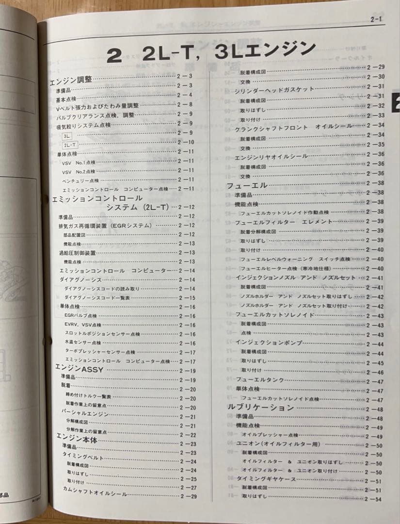 ハイラックスサーフ　修理書