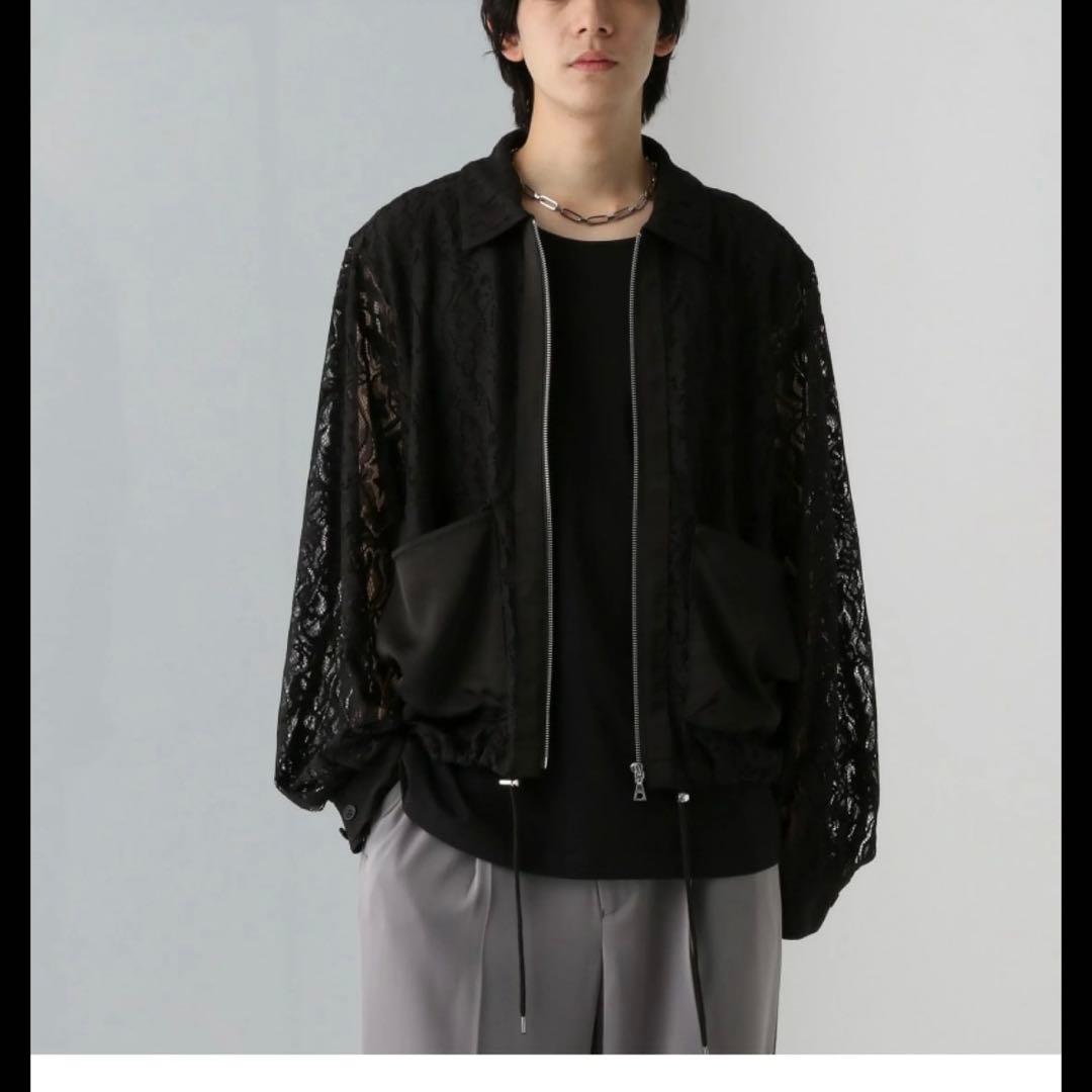 HARE ハレ フラワーレースブルゾン 完売品 ブラック ジャケット アウター