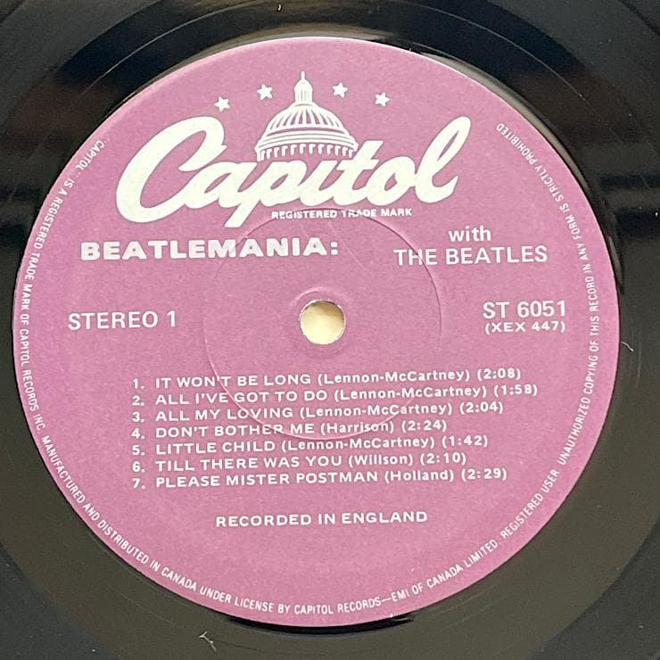 ★美品 カナダ盤 ビートルズ BEATLEMANIA !