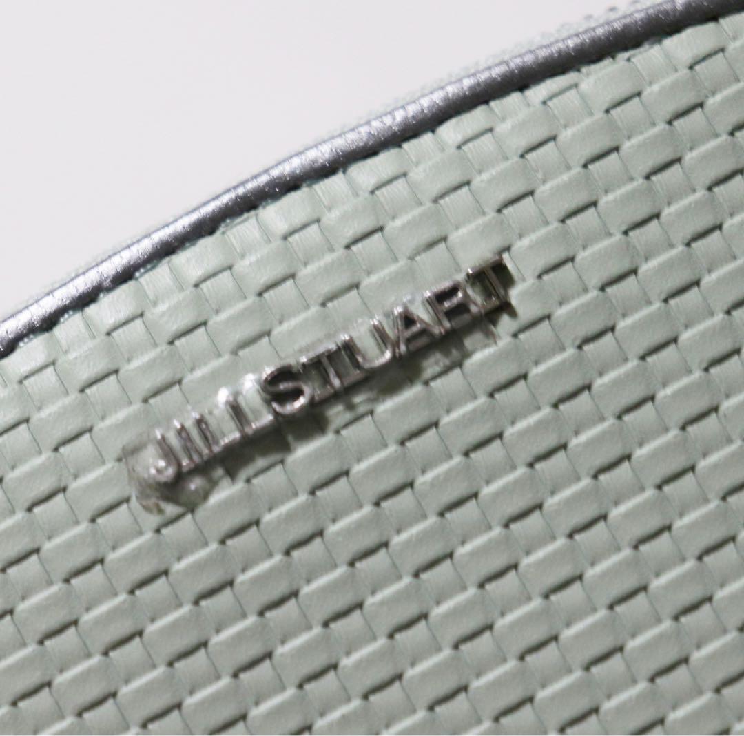 《ジル スチュアート》未使用 メッシュ型押レザー ラウンドファスナー式折り財布