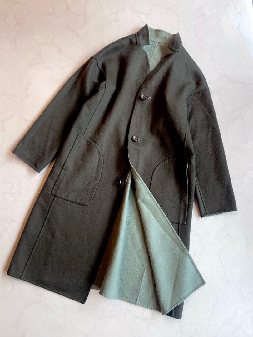 DAMA collection カシミヤ100% リバーコート くすみカラー