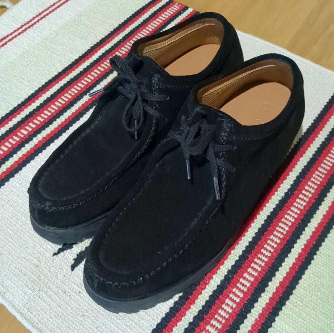SHIUN　シウン　BLACK　SUEDE　MOCCASIN　S