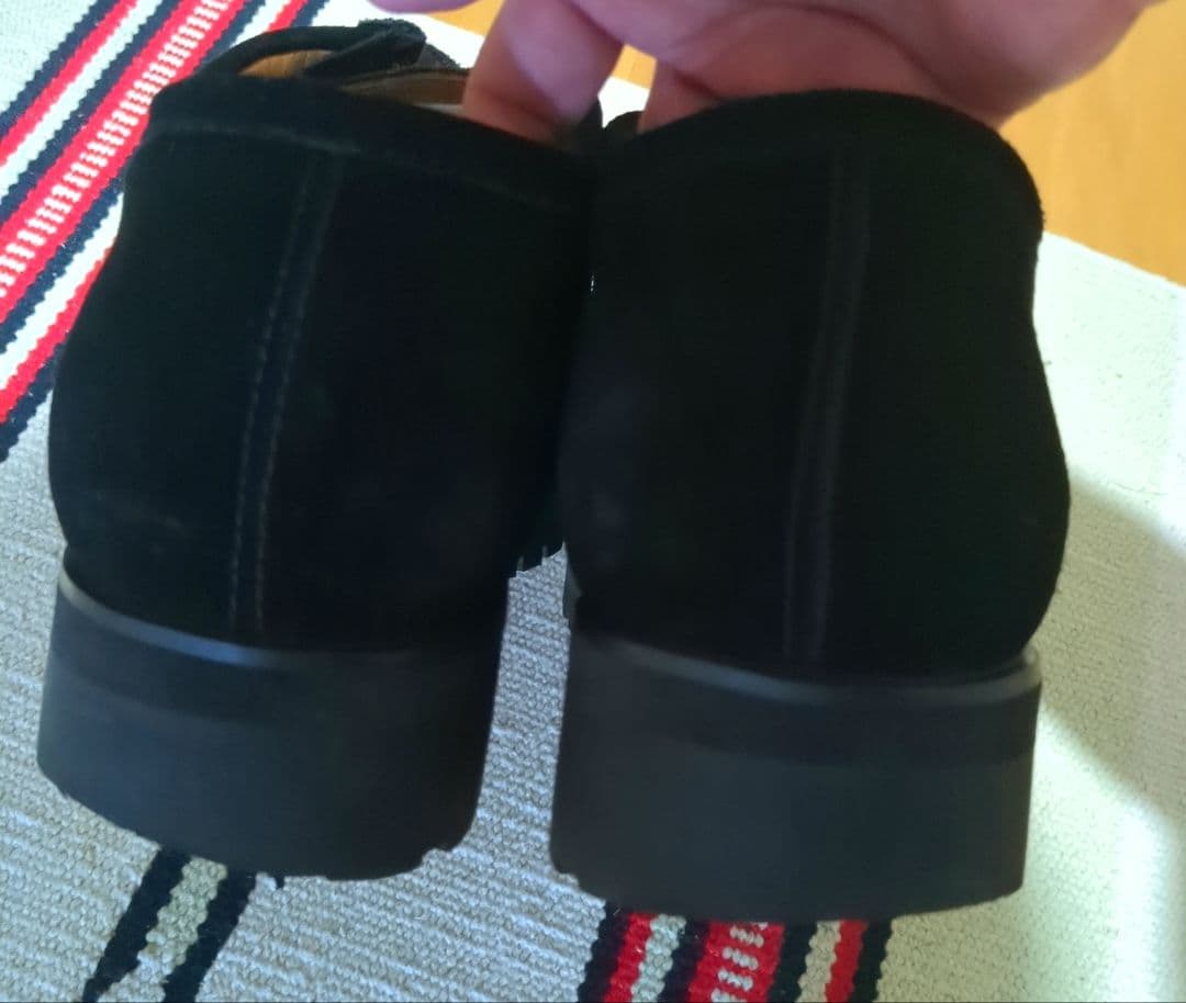 SHIUN　シウン　BLACK　SUEDE　MOCCASIN　S