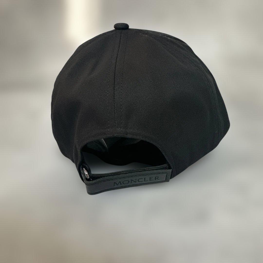 MONCLER モンクレール ロゴ ベースボールキャップ 帽子 黒 メンズ