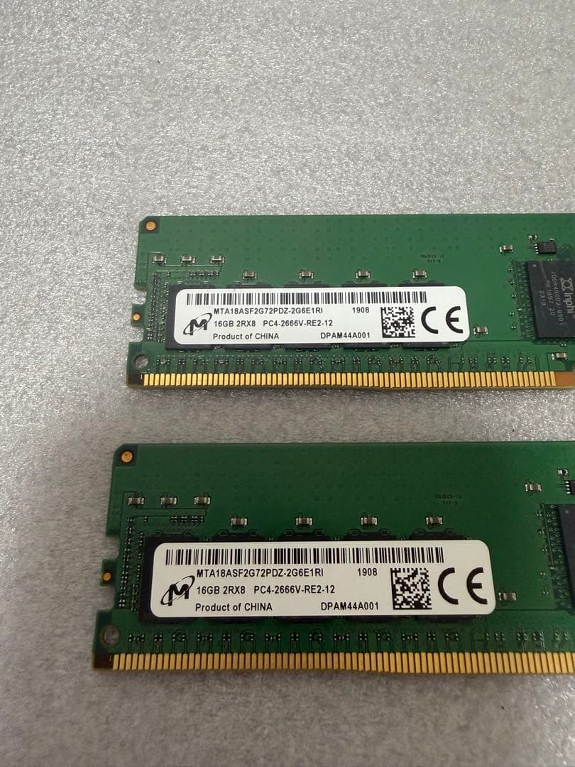DDR4 32GB （16GB ×2） PC4-2666V-RE2-12