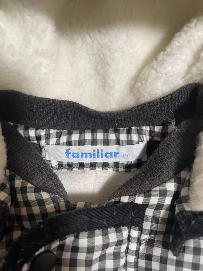 familiar チェック柄アウター 80サイズ