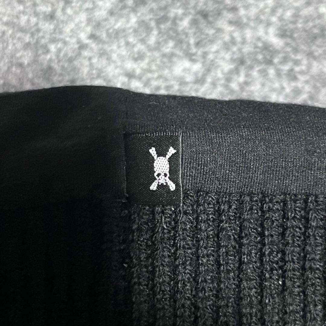 【美品】Roen ロエン　ニットキャップ　革パッチ　スカル