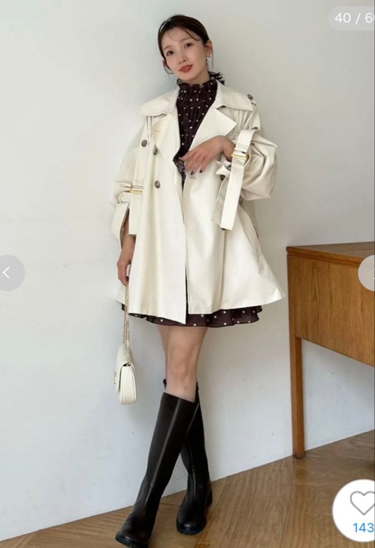 新品タグ付き♥️ SNIDEL ミドルトレンチコート✨ IVR