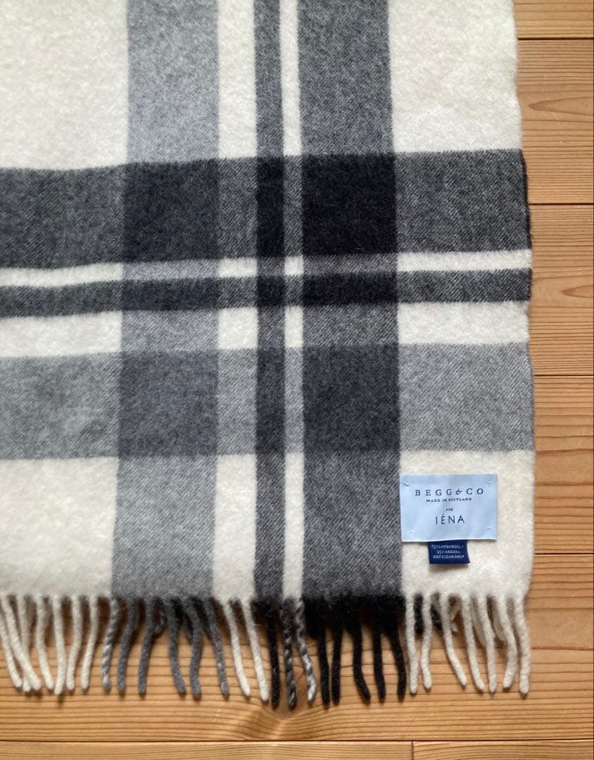 【BEGG&CO】×IENA ラムアンゴラストール スコットランド製 ベグイエナ