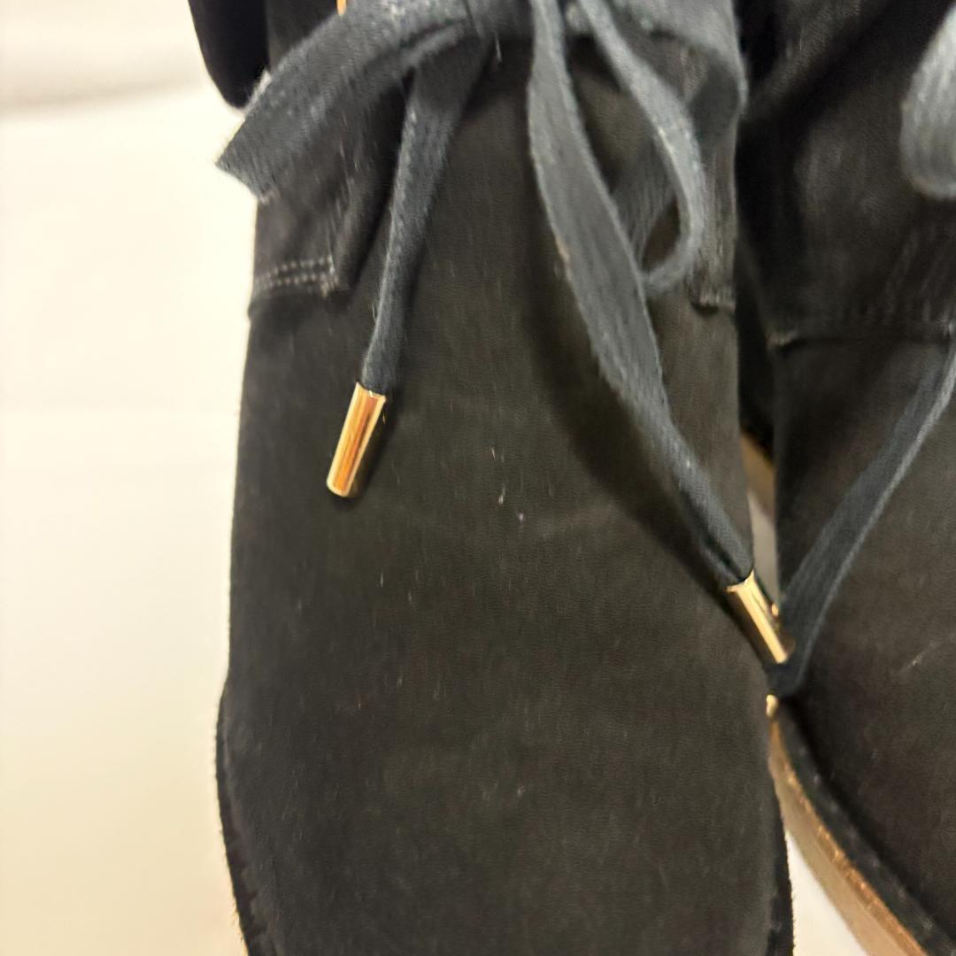 LOUIS VUITTON モノグラム スウェード レザー ショートブーツ 黒