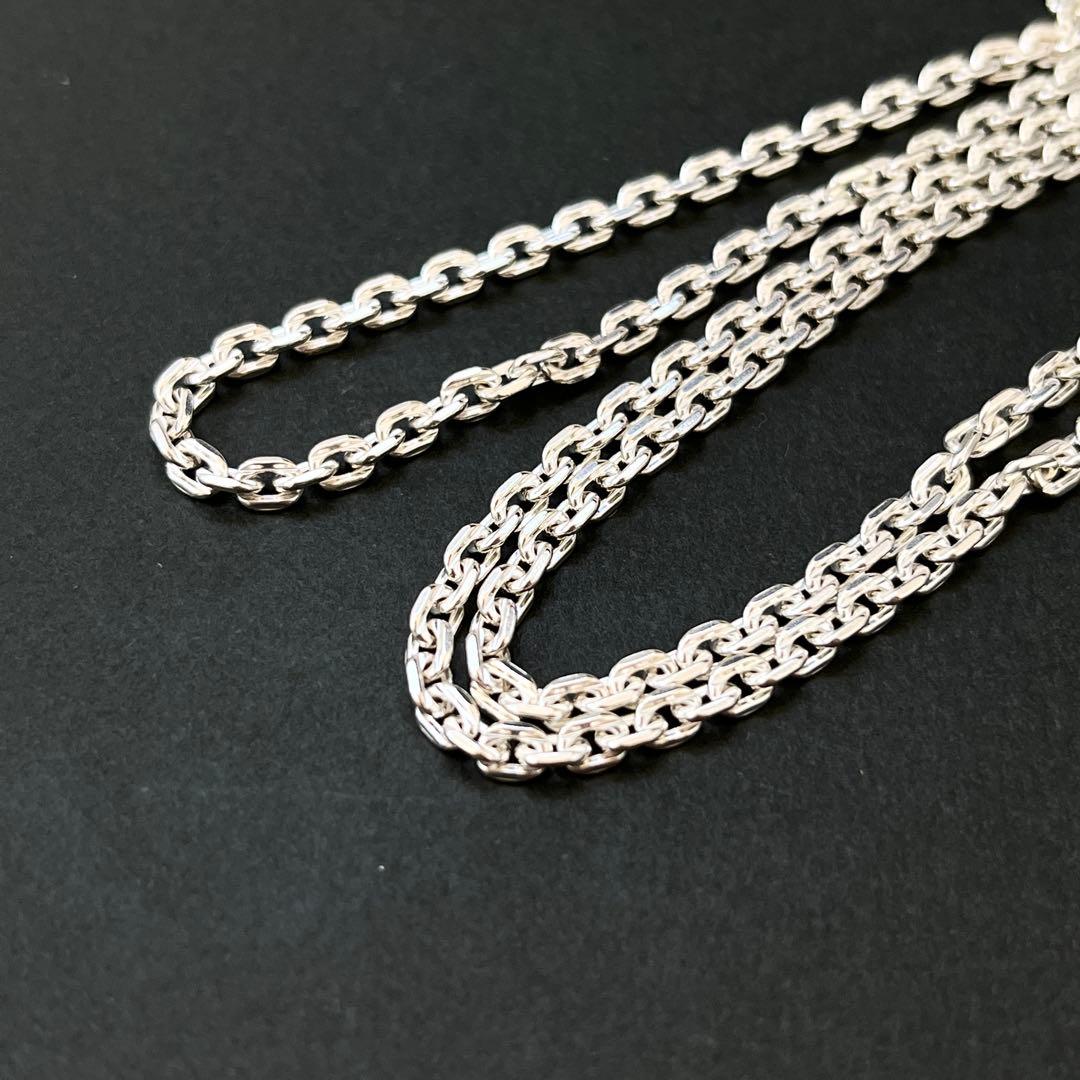 シルバー925 小豆チェーン ネックレス 50cm幅3mm アズキチェーン 新品