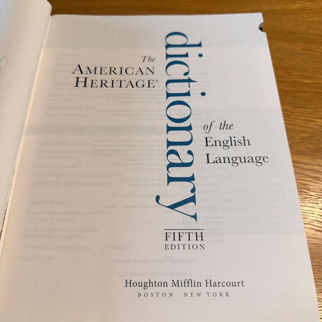 語学・辞書・学習参考書 The American Heritage Dictionary 5th
