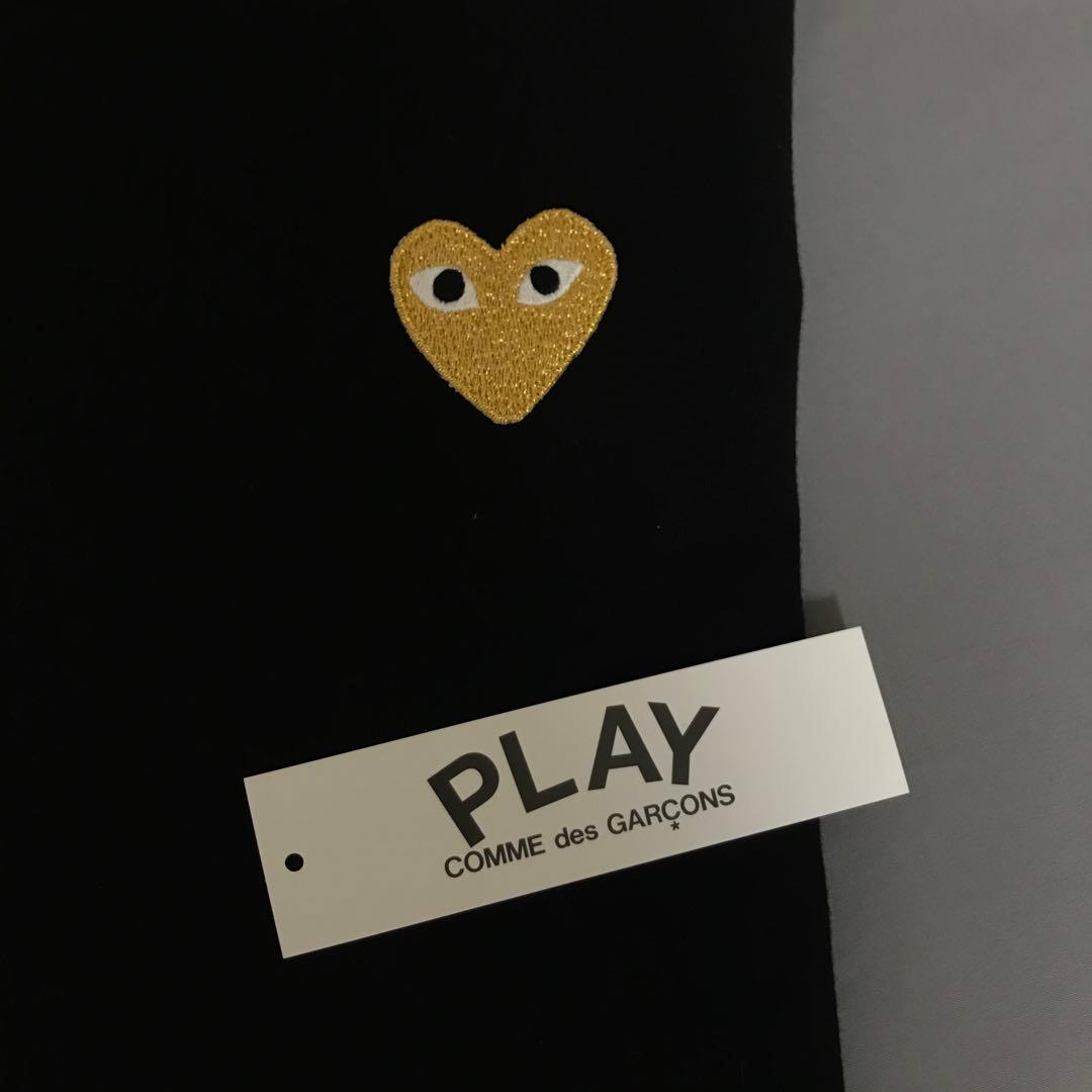 PLAY COMME des GARCONS ブラック　ゴールド　Tシャツ　L