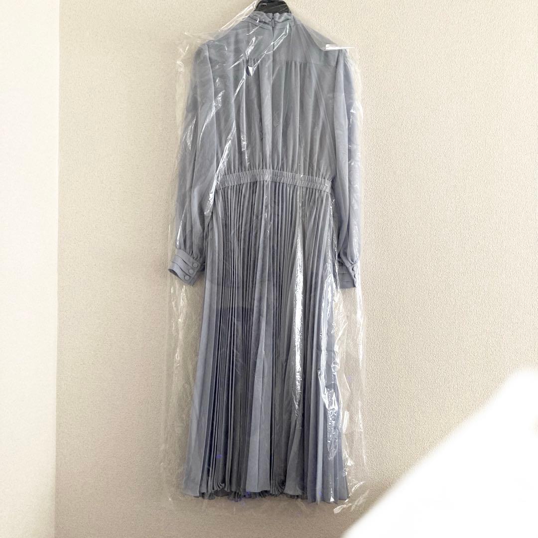 【タグ付き新品】 ANAYI アナイ シアードビーボウタイプリーツワンピース