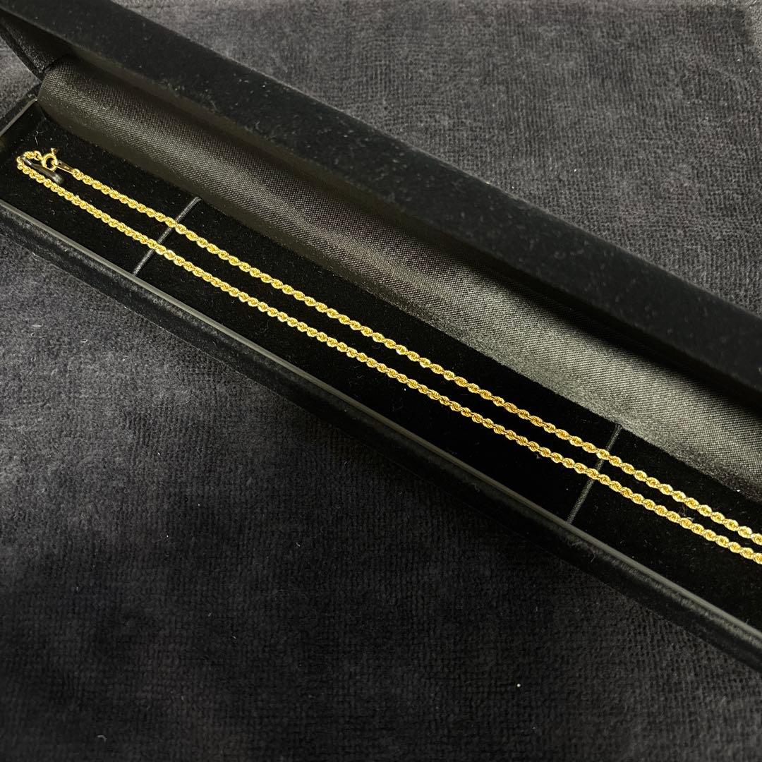k18ネックレス ロープチェーン　50cm メンズ　レディース　18金
