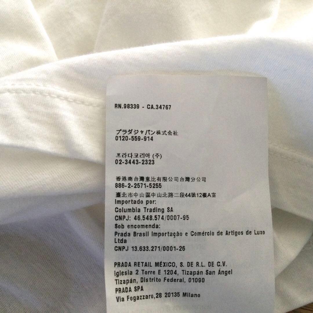 PRADA プラダ　ビジュー付　半袖Tシャツ　Sサイズ
