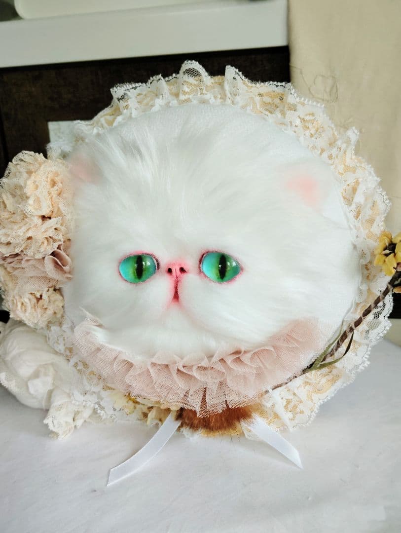ハンドメイド♡エキゾチック♡猫ちゃんお顔クッション♡デコレーション♡