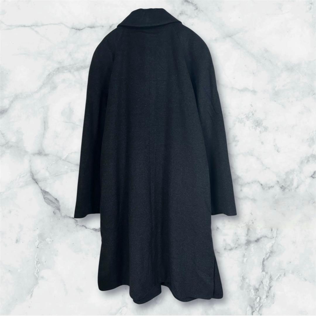 アンドラ　ブラックロングコート　表→毛70%カシミヤ30% 裏→シルク100%