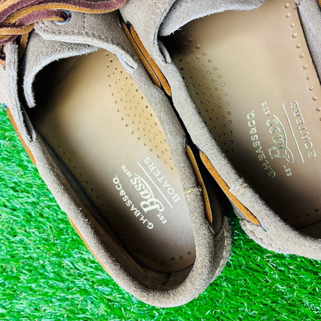 【試着のみ】G.H.BASS デッキシューズ レザー 本革 厚底 7(25)