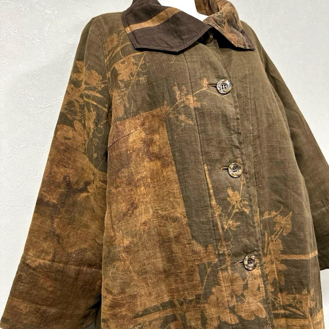 今尾知子創作服☆一点物☆柿渋染め☆中綿キルティングコート