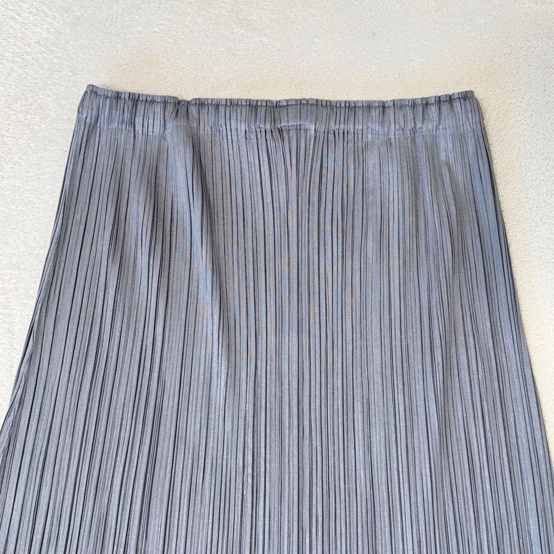 極美品✨PLEATS PLEASE プリーツ　ロングスカート　グレー　Sサイズ