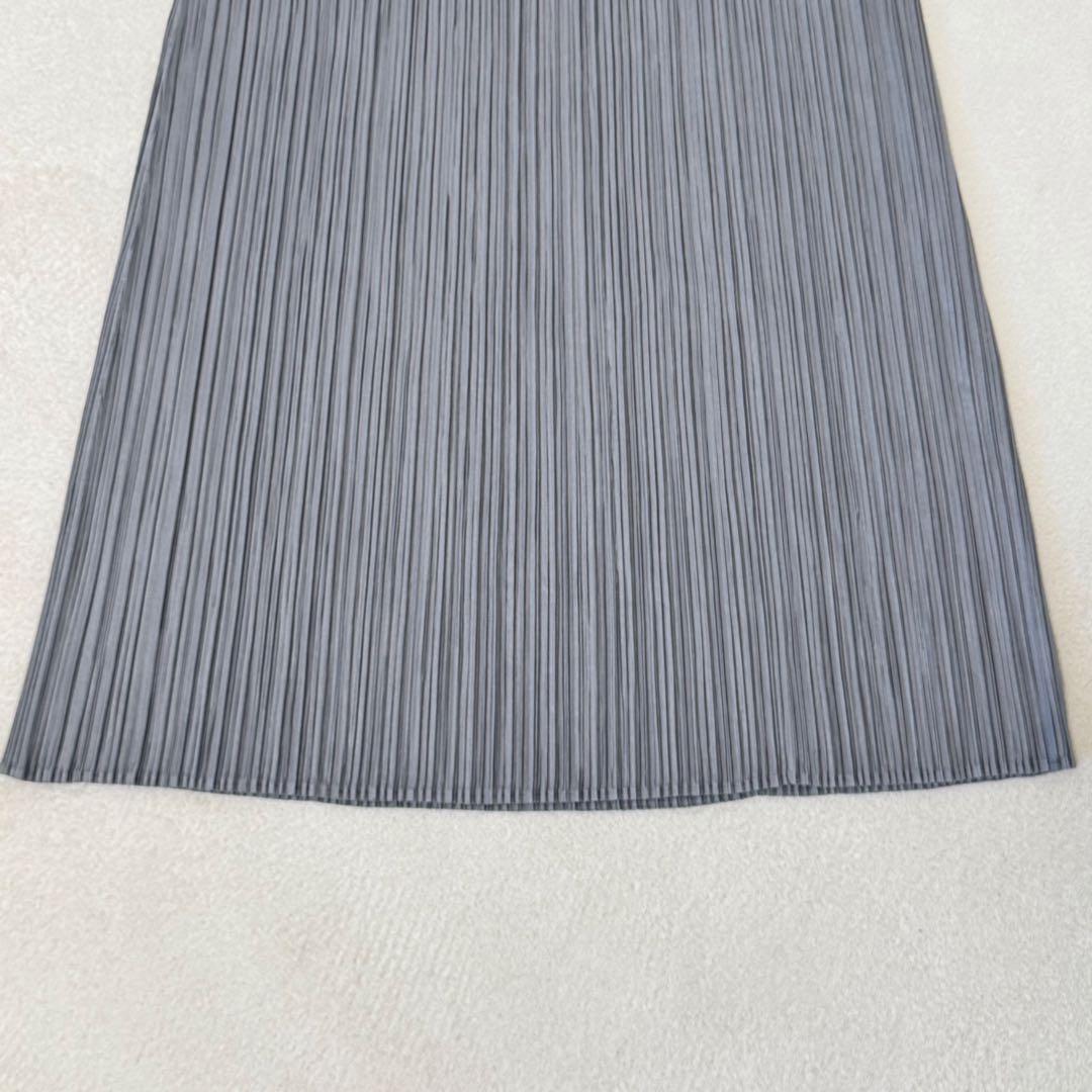 極美品✨PLEATS PLEASE プリーツ　ロングスカート　グレー　Sサイズ