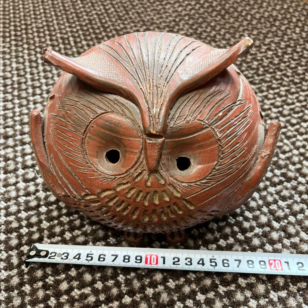 【旭川窯】太鼓判の逸品！ 縁起の良いふくろうの置物