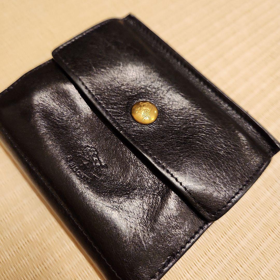 イルビゾンテ 　財布　二つ折り　黒　巾着付き