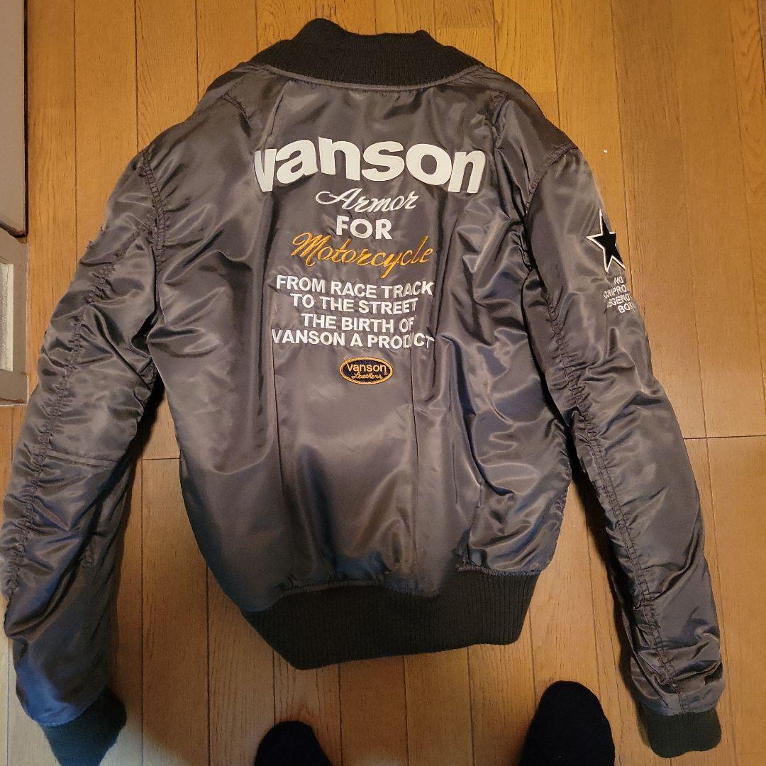Vanson バイカー用ジャケット XL オリーブ