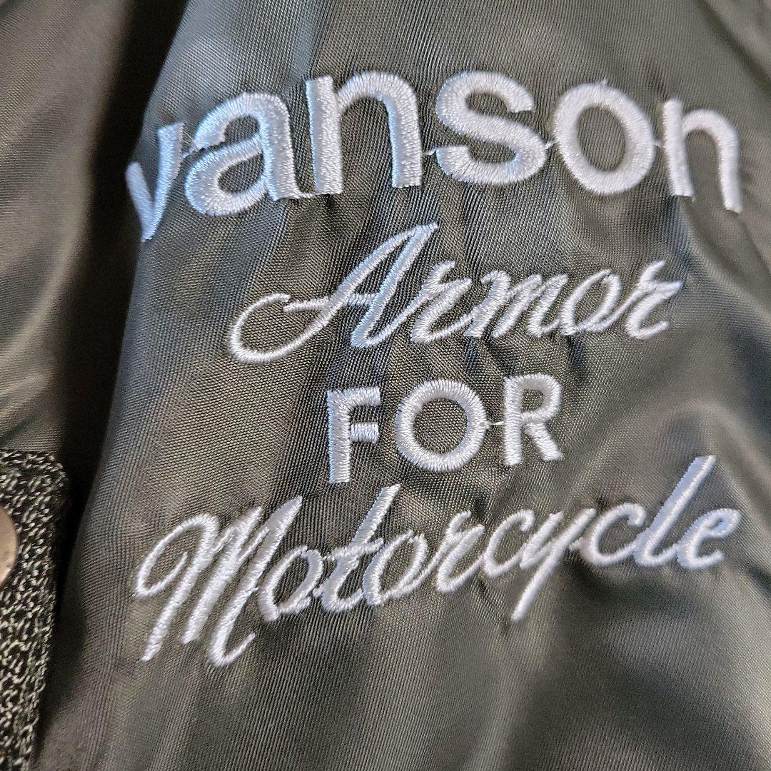 Vanson バイカー用ジャケット XL オリーブ
