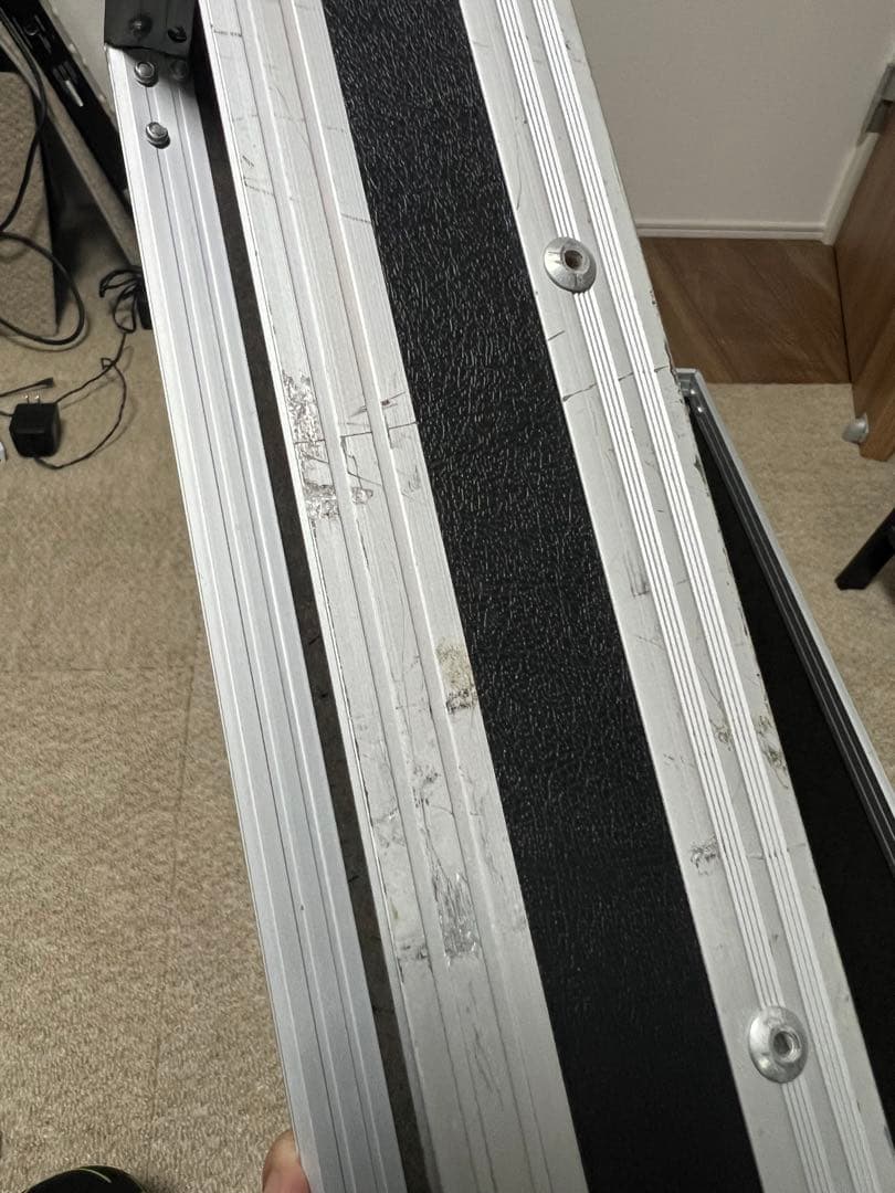 中古　ラックケース 2U ブラック　シルバー