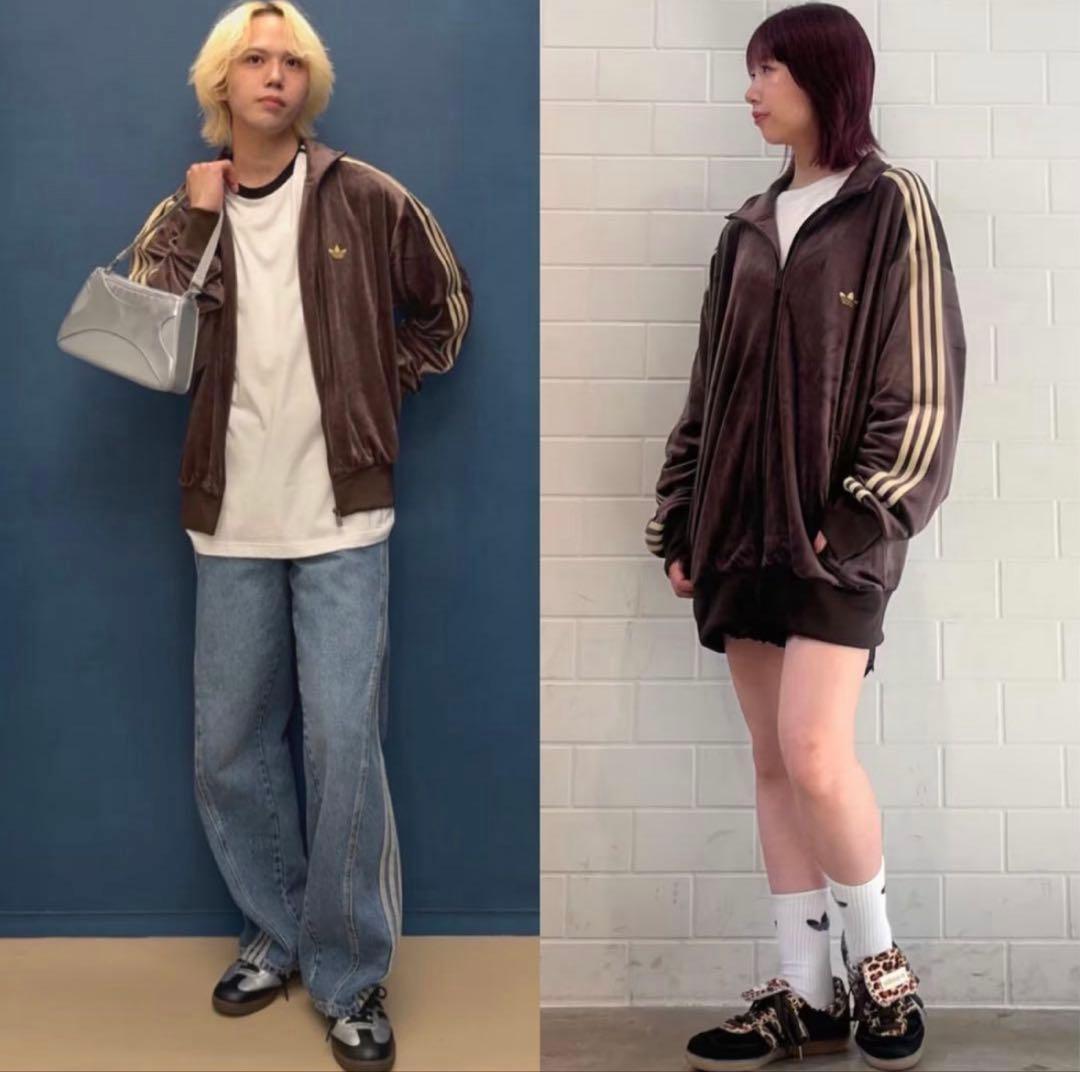 ジャケット・アウター adidas originals VELOUR FIREBIRD BROWN S