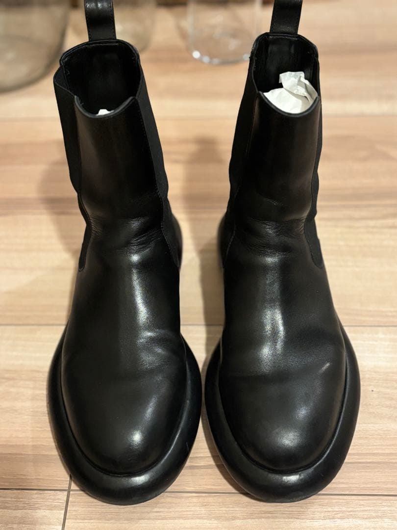 JIL SANDER ブラック サイドゴアブーツ39