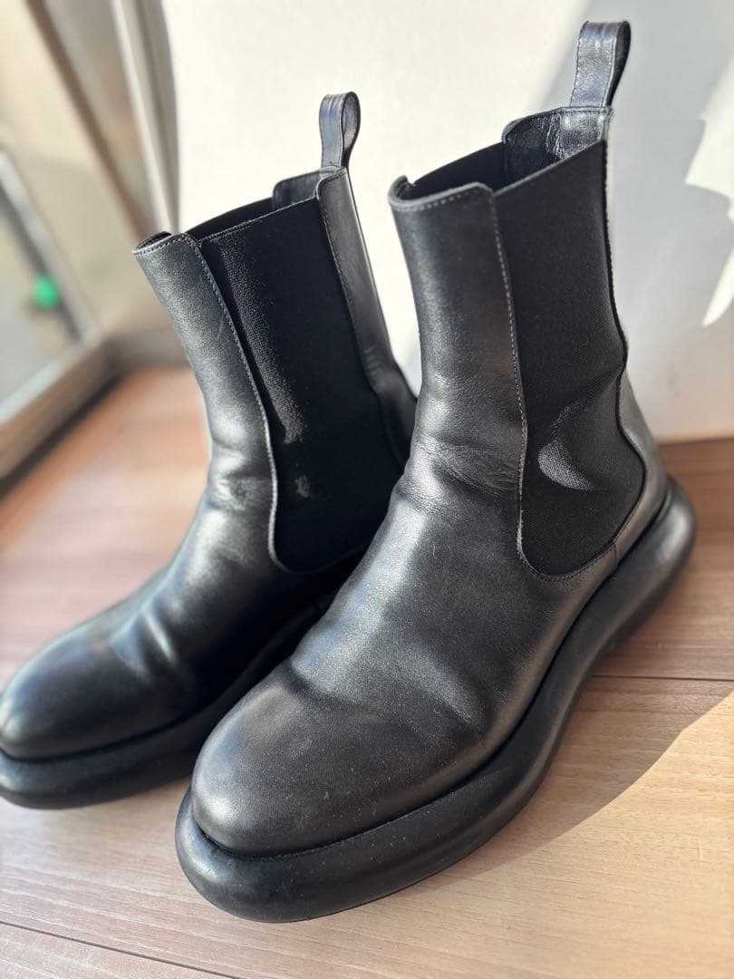 JIL SANDER ブラック サイドゴアブーツ39