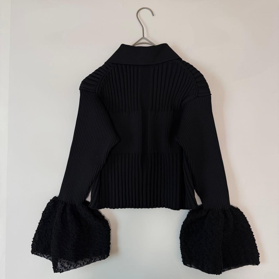 CFCL FLUTED ORNAMENT CROPPED SHIRTカーディガン